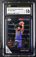 Lebron James 2019-20 Panini Hoops Premium Stock #87 (CSG 10) at PristineAuction.com