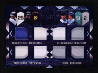 2025 Leaf Trinity Gr8est Blue #TG3 Ken Griffey Jr. / Barry Bonds / Alex Rodriguez / Mike Piazza / Frank Thomas / Tony Gwynn / Ichiro Suzuki / Derek Jeter #24/25 at PristineAuction.com