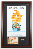 Disney's Disneyland "It's A Small World" Custom Framed Photo Display with Photo Portfolio & Disneyland Scroll Pin at PristineAuction.com
