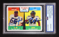 Lawrence Taylor & Ray Lewis Signed 2005 Topps Heritage Then & Now #TN8 (PSA | Auto 10) at PristineAuction.com
