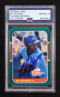 Bo Jackson Signed 1987 Donruss Rookies #14 RC (PSA | Auto 10) at PristineAuction.com