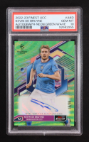 Kevin De Bruyne 2022-23 Finest UCC Autograph Neon Green Wave #KD #18/99 (PSA 10) at PristineAuction.com