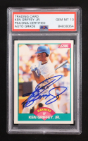 Ken Griffey Jr. Signed 1989 Score Rookie/Traded #100T RC (PSA | Auto 10) at PristineAuction.com