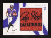 Zay Flowers 2023 Immaculate Collection Rookie Pigskin Commissioner #42 #1/1 at PristineAuction.com