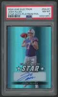 Josh Allen 2024 Leaf Electrum Star Autographs Platinum Foil #SAJA1 #1/6 (PSA 8) at PristineAuction.com