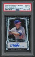 Ryne Sandberg 2025 Leaf Sports Heroes Autographs Acetate Platinum #BARS1 #8/8 (PSA 8) at PristineAuction.com