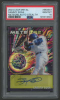 Sammy Sosa 2024 Leaf Metal Meteore Autograph Stealth #MOSS1 #9/10 (PSA 10) at PristineAuction.com