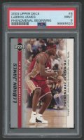 LeBron James 2003-04 Upper Deck Phenomenal Beginning LeBron James #8 RC (PSA 9) at PristineAuction.com