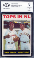 Willie Mays & Hank Aaron 1964 Topps Tops in NL #423 (BCCG 8) at PristineAuction.com