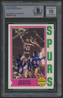 George Gervin Signed 1974-75 Topps #196 RC (BGS | Autograph Graded 10) at PristineAuction.com