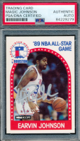 Magic Johnson Signed 1989-90 Hoops #166 AS (PSA) at PristineAuction.com