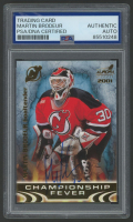 Martin Brodeur Signed 2000-01 Pacific Aurora Championship Fever #14 (PSA) at PristineAuction.com