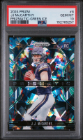 JJ Mccarthy 2024 Panini Prizm Prizmatic Green Ice #8 RC (PSA 10) at PristineAuction.com