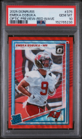 Emeka Egbuka 2025 Panini Donruss Optic Preview Red Wave Rated Rookie #375 RC (PSA 10) at PristineAuction.com
