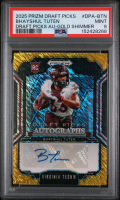 Bhayshul Tuten 2025 Panini Prizm Draft Picks Draft Picks Autographs Gold Shimmer #DPA-BTN RC #14/15 (PSA 9) at PristineAuction.com
