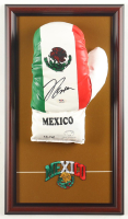 Julio Cesar Chavez Signed Title Custom Framed Mexico Boxing Glove Display with Cloth Mexico Patch (PSA) at PristineAuction.com