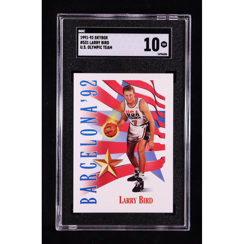 Larry Bird 1991-92 SkyBox #531 USA (SGC 10) at PristineAuction.com