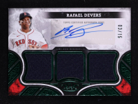 Rafael Devers 2025 Topps Tier One Relic Autographs Green Triple Relics #AT1RRD #03/15 at PristineAuction.com
