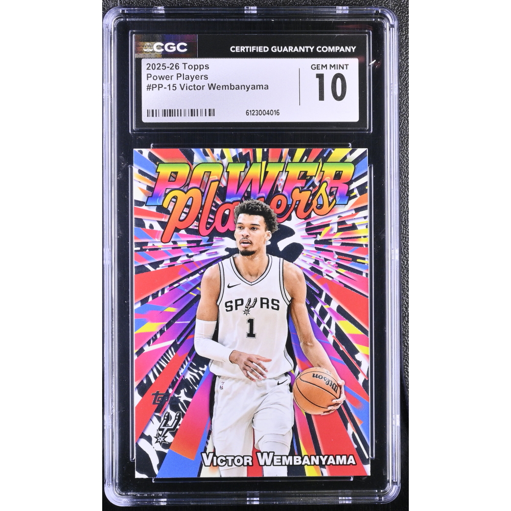Victor Wembanyama 2025-26 Topps Power Players #PP-15 (CGC 10) at PristineAuction.com