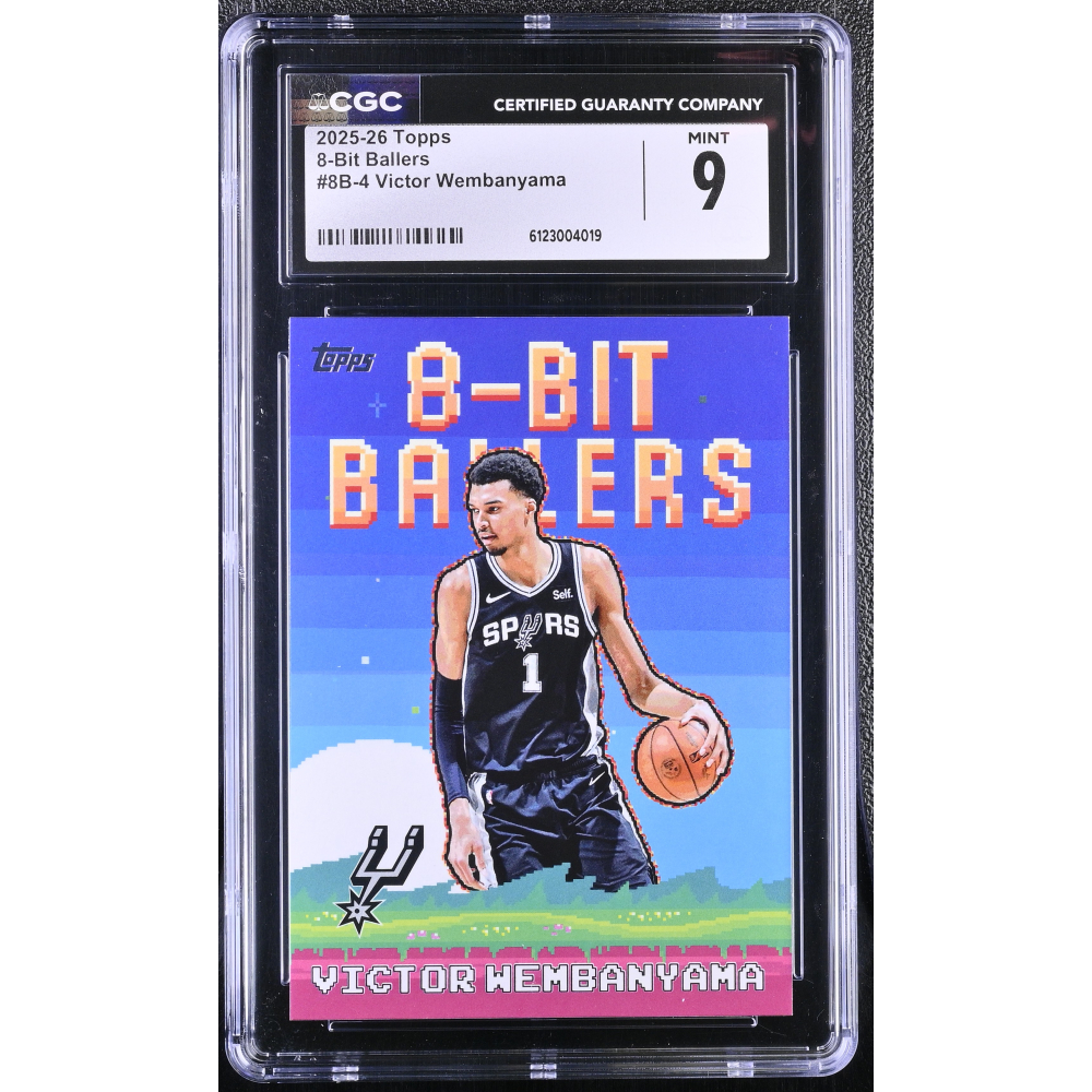 Victor Wembanyama 2025-26 Topps 8-bit Ballers #8B-4 (CGC 9) at PristineAuction.com