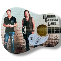 Tyler Hubbard & Brian Kelley Signed "Florida Georgia Line" Custom Acoustic Guitar (JSA) at PristineAuction.com