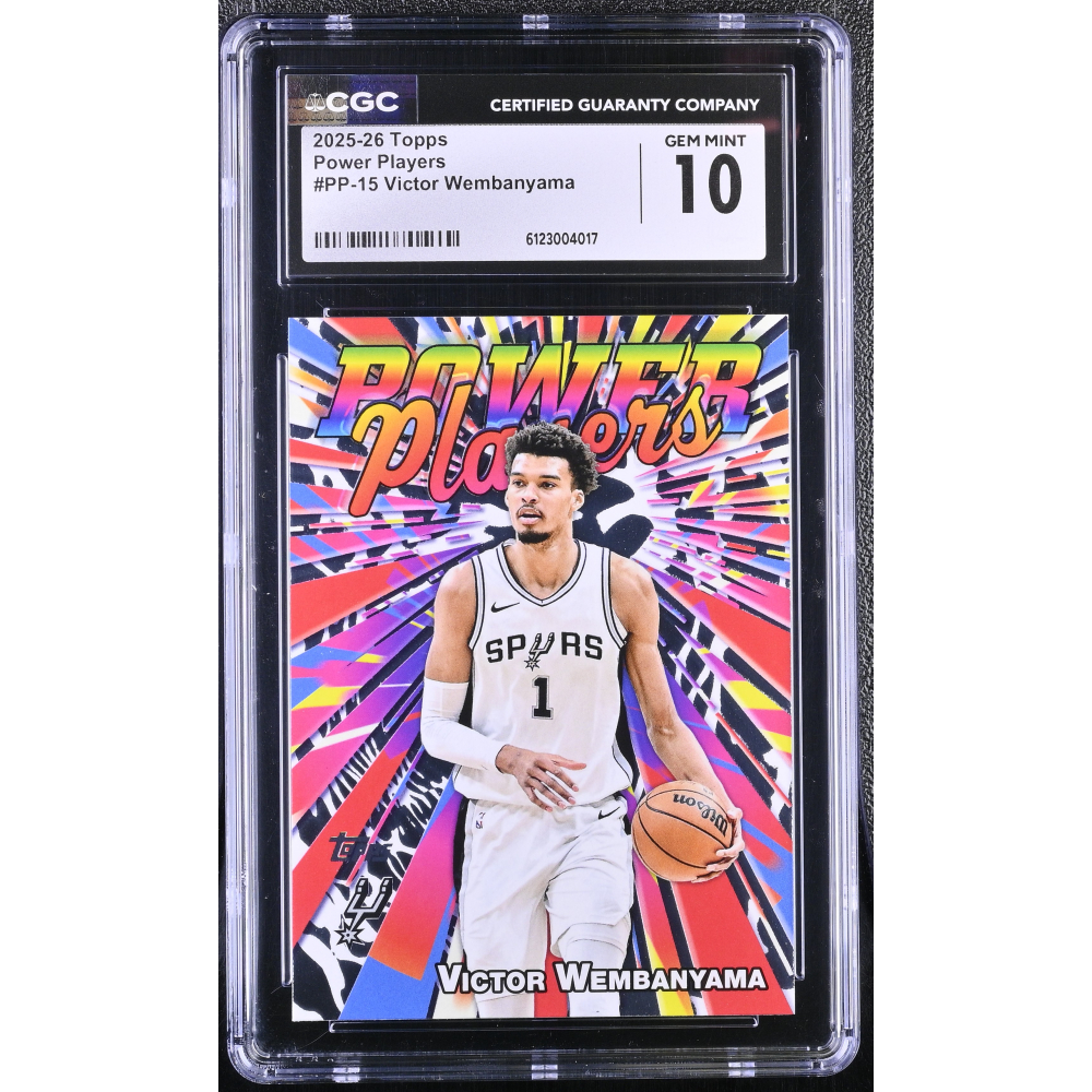 Victor Wembanyama 2025-26 Topps Power Players #PP-15 (CGC 10) at PristineAuction.com