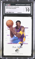 Kobe Bryant 2001-02 Upper Deck Sp Authentic #38 (CGC 10) at PristineAuction.com