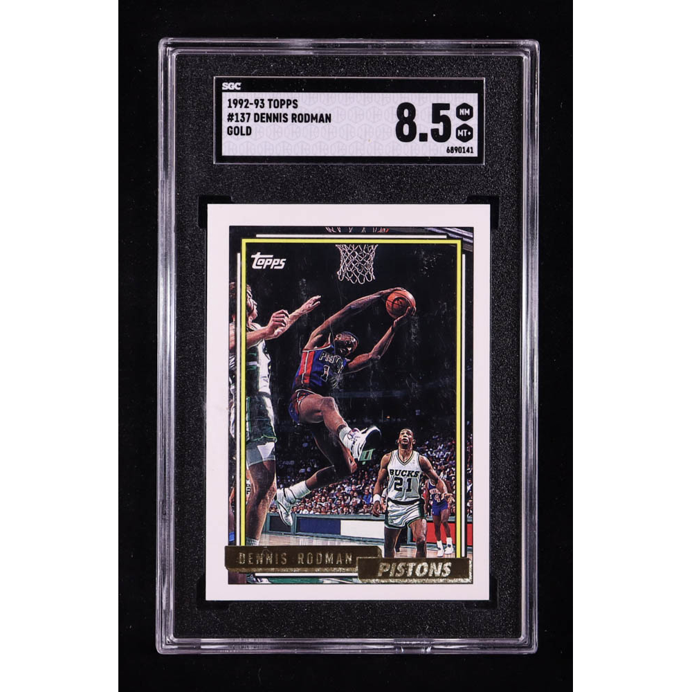 Dennis Rodman 1992-93 Topps Gold #137 (SGC 8.5) at PristineAuction.com