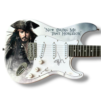 Johnny Depp Signed "Pirates of the Caribbean" Custom Stratocaster Guitar (JSA) at PristineAuction.com