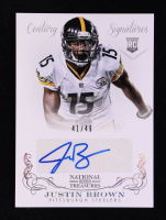 Justin Brown 2013 Panini National Treasures Century Gold AU #293 #41/49 RC at PristineAuction.com