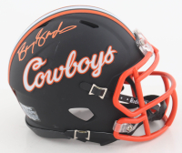 Barry Sanders Signed Oklahoma State Cowboys Speed Mini Helmet (Schwartz) at PristineAuction.com