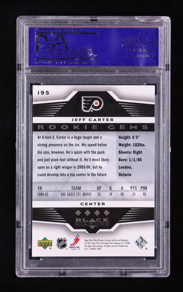 Jeff Carter 2005-06 Black Diamond #195 RC (PSA 9) at PristineAuction.com Jeff Carter 2005-06 Black Diamond #195 RC (PSA 9) at PristineAuction.com