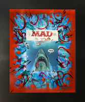 "MAD Magazine: JAWS" December 1976 Issue #180 Original Custom Framed Painting On Acrylic Glass 035-26 (Lewis) at PristineAuction.com