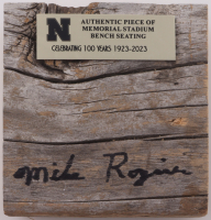 Mike Rozier Signed Nebraska Cornhuskers Memorial Stadium Bench Seating Cut (PSA) at PristineAuction.com