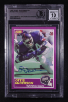 Ottis Anderson Signed Sticker On 1989 Score Supplemental #348 (BGS | Autograph Graded BGS 10) at PristineAuction.com