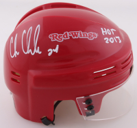 Chris Chelios Signed Red Wings Mini Helmet Inscribed "HOF 2013" (JSA) at PristineAuction.com