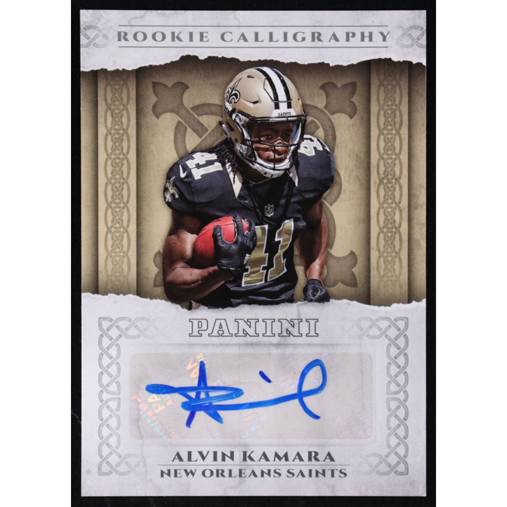 Alvin Kamara 2017 Panini Rookie Calligraphy Autograph #7 RC at PristineAuction.com