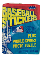 1979 Fleer Baseball (6) Sticker Card Wax Pack at PristineAuction.com