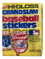 1978 Fleer Baseball Hi-Gloss Grandslam Sticker Card Wax Pack at PristineAuction.com