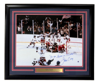 Jim Craig Signed Team USA "Miracle on Ice" Custom Framed Photo Inscribed "Do You Believe In Miracles?" (Steiner) at PristineAuction.com