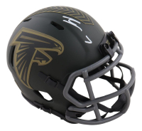 Bijan Robinson Signed Falcons Salute to Service Alternate Speed Mini Helmet (Beckett) at PristineAuction.com