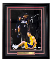Allen Iverson Signed 76ers Custom Framed Photo (JSA) at PristineAuction.com