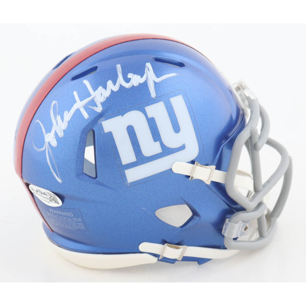 John Harbaugh Signed Giantse Speed Mini Helmet (JSA) at PristineAuction.com