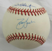 Ron Gant & Dave Justice Signed ONL Baseball (JSA) at PristineAuction.com