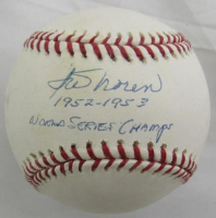 Irv Noren Signed OML Baseball Inscribed "1952-53 World Series Champs" (JSA) at PristineAuction.com