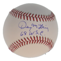 Denny McLain Signed OML Baseball Inscribed "68 W.S.C." (Schwartz) at PristineAuction.com