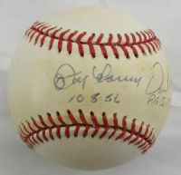 Don Larsen & David Wells Signed OAL Baseball Inscribed "10-8-56" & "PG 5-17-98" (JSA) at PristineAuction.com