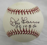 Don Larsen Signed OML Baseball Inscribed "PG 10-8-56" (JSA) at PristineAuction.com