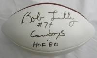 Bob Lilly Signed NFL Football Inscribed "Cowboys" & "HOF 80" (JSA) at PristineAuction.com