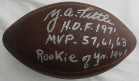 Y.A Tittle Signed NFL Football Inscribed "HOF 1971", "MVP 57, 61, 63" & "Rookie of the Year 1948" (JSA) at PristineAuction.com